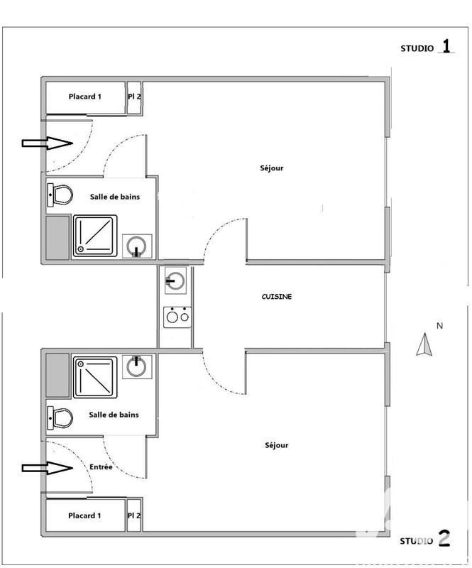 Appartement - 38 m² - 3 pièces