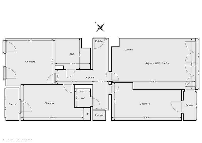 Appartement - 93 m² - 4 pièces