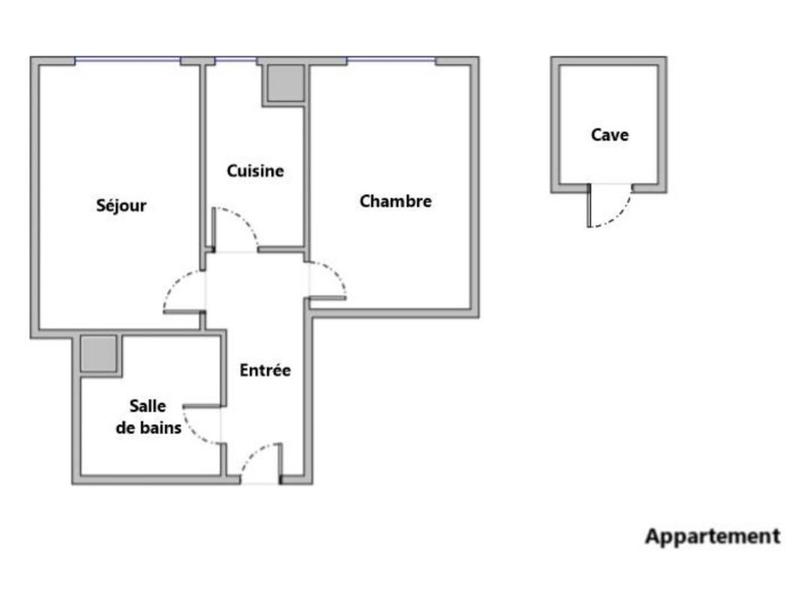 Appartement - 43 m² - 2 pièces