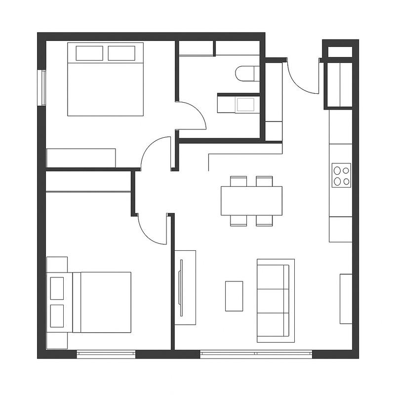Appartement - 83 m² - 2 pièces
