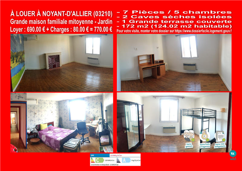 Maison - 120 m² - 6 pièces