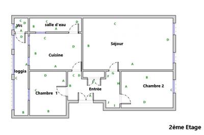 Appartement - 69 m² - 3 pièces