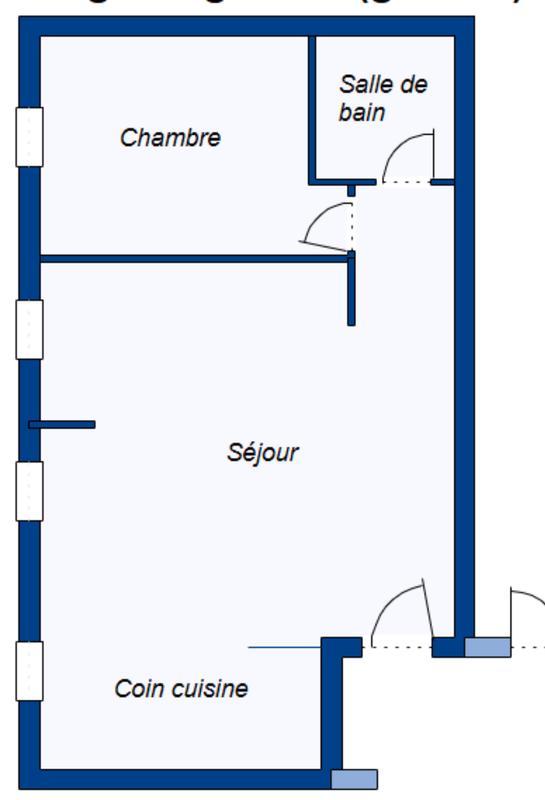 Appartement - 47 m² - 2 pièces