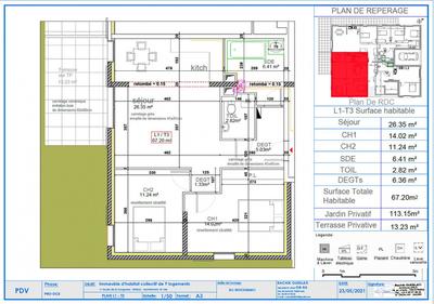 Appartement - 67 m² - 3 pièces