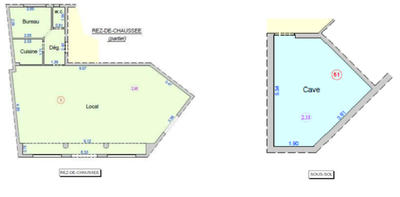 Bureau - 92 m² - 3 pièces