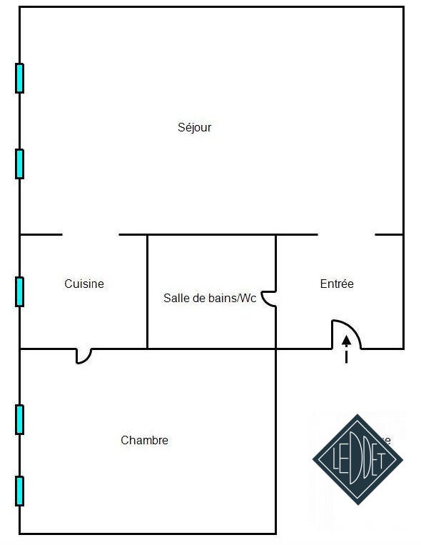 Appartement - 40 m² - 2 pièces