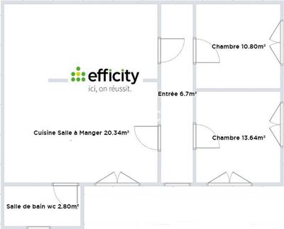 Appartement - 54 m² - 3 pièces