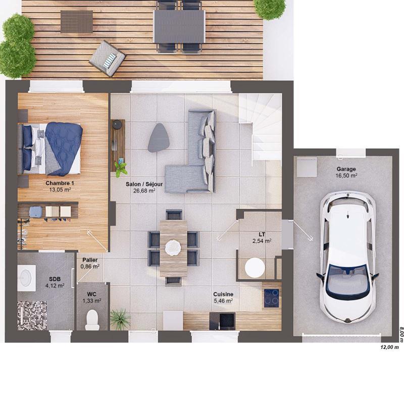 Maison - 85 m² - 5 pièces