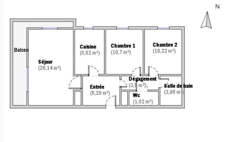 Appartement - 73 m² - 3 pièces