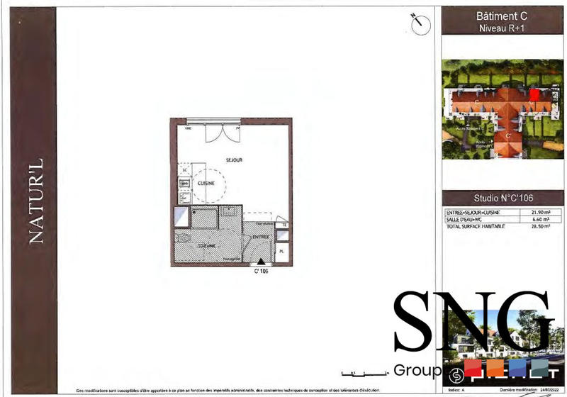 Appartement - 29 m² - 1 pièce