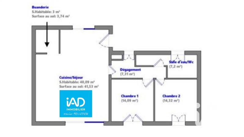 Maison - 90 m² - 3 pièces
