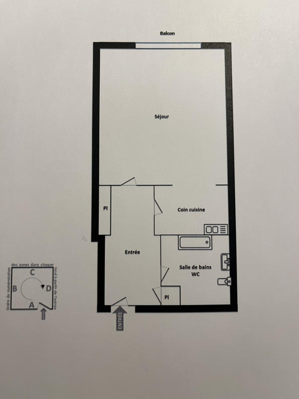 Appartement - 34 m² - 1 pièce