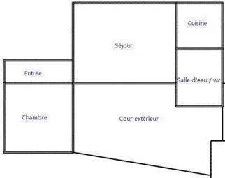 Appartement - 51 m² - 2 pièces