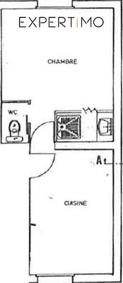 Appartement - 22 m² - 2 pièces