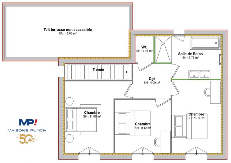 Maison - 94 m² - 4 pièces