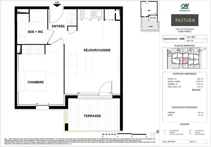 Appartement - 42 m² - 2 pièces