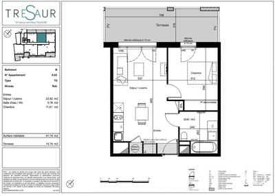 Appartement - 41 m² - 2 pièces