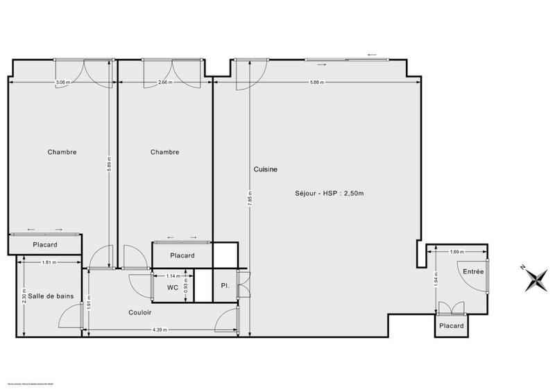 Appartement - 92 m² - 3 pièces