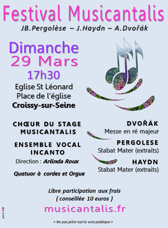 Concert Messe en ré majeur de Dvořák