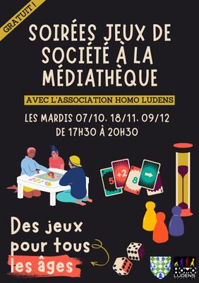 Soirée Jeux de Société à la Médiathèque