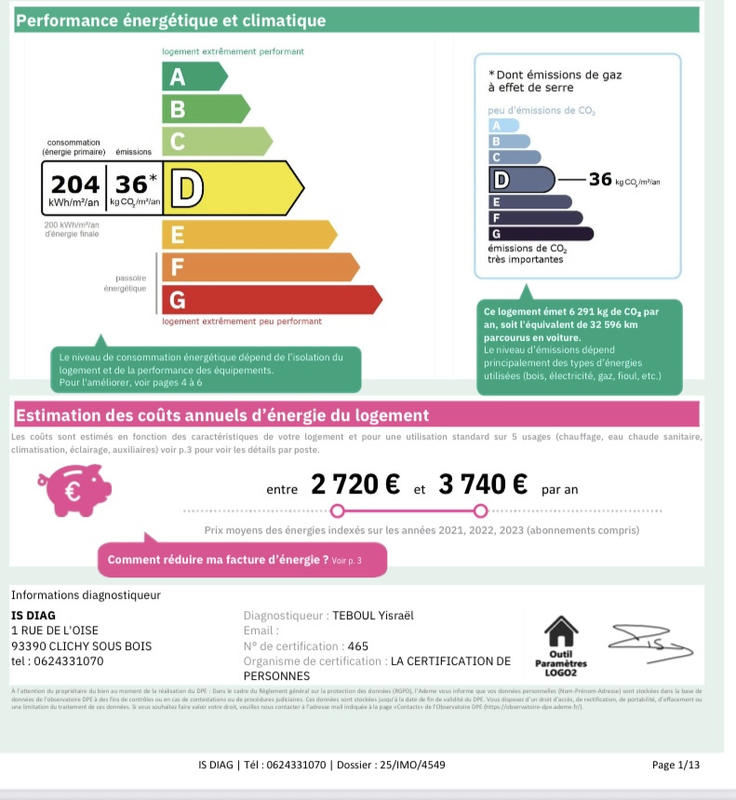 Appartement - 175 m² - 6 pièces