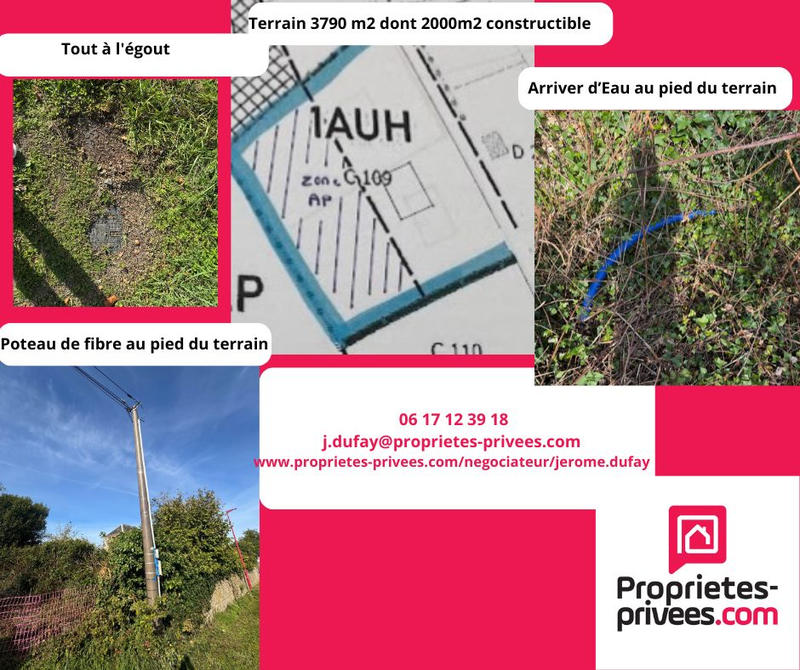 Terrain constructible - 3 790 m²