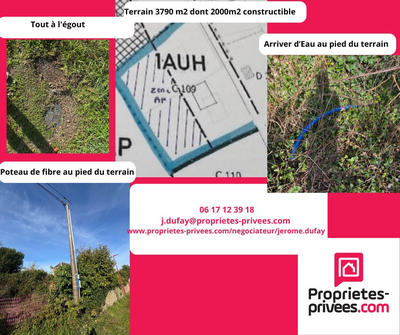 Terrain constructible - 3 790 m²
