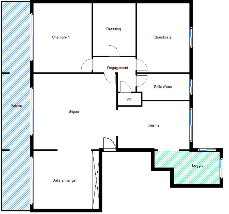 Appartement - 80 m² - 4 pièces