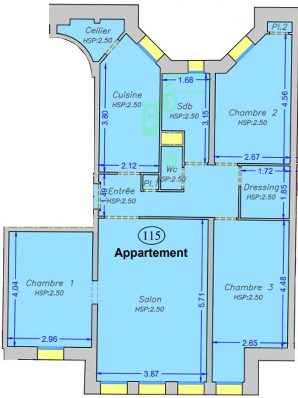 Appartement - 85 m² - 4 pièces