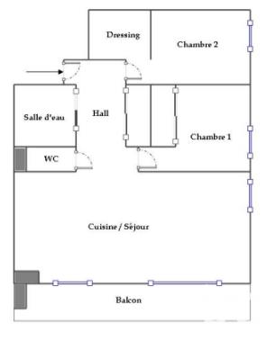 Appartement - 61 m² - 3 pièces