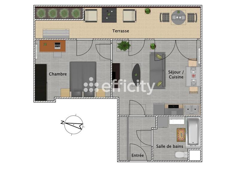 Appartement - 39 m² - 2 pièces