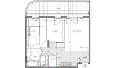 Appartement - 60 m² - 3 pièces