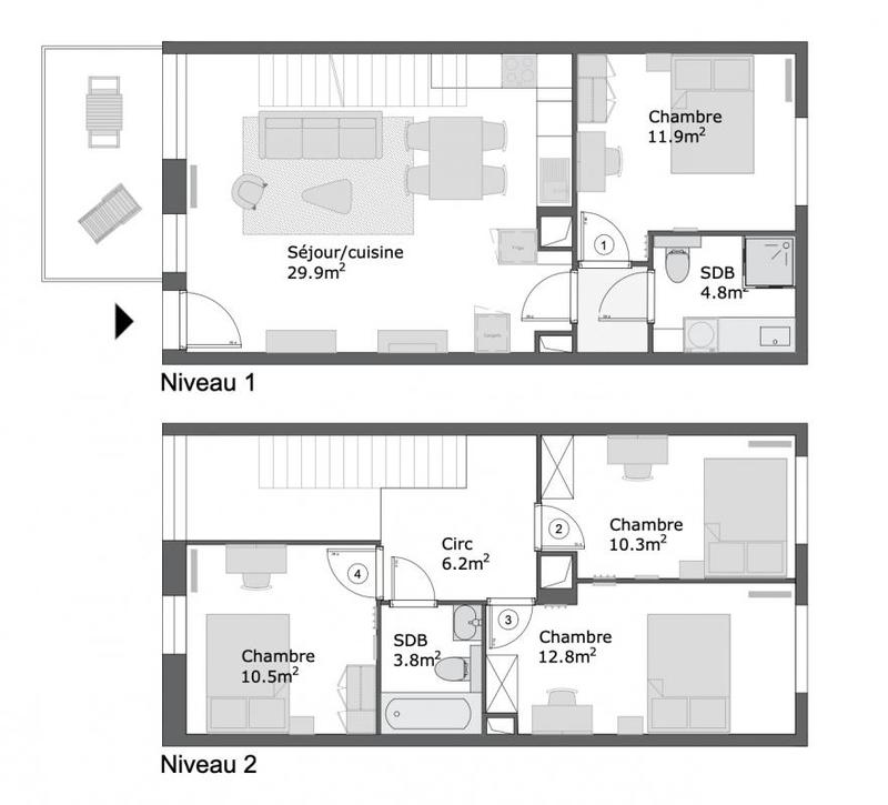 Appartement - 91 m²