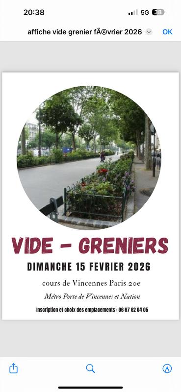 Vide greniers et brocante cours de vincennes nation