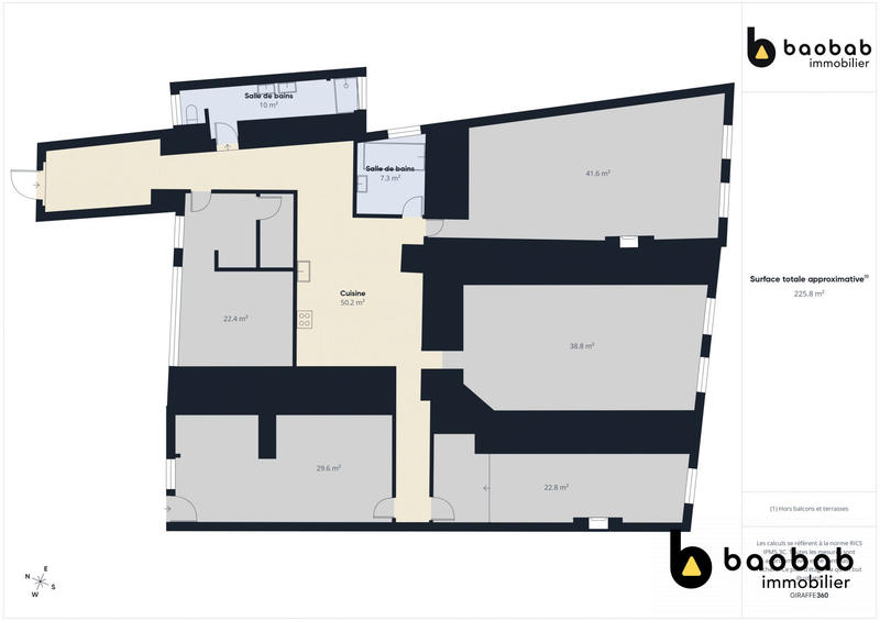 Appartement - 238 m² - 6 pièces
