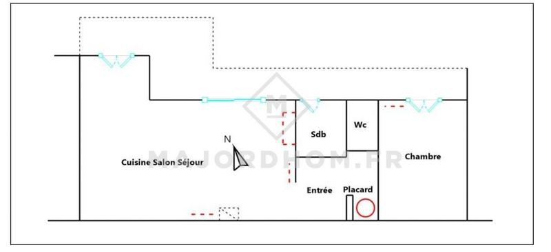 Appartement - 48 m² - 2 pièces