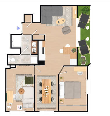 Appartement - 54 m² - 3 pièces