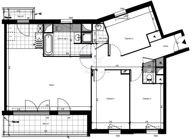 Appartement - 84 m² - 4 pièces