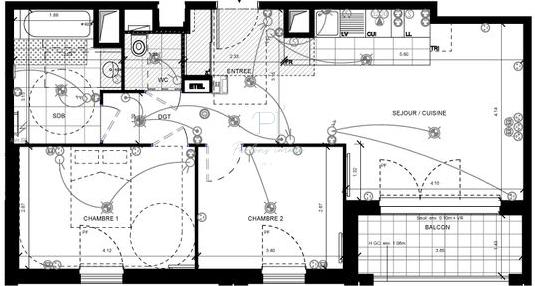Appartement - 61 m² - 3 pièces