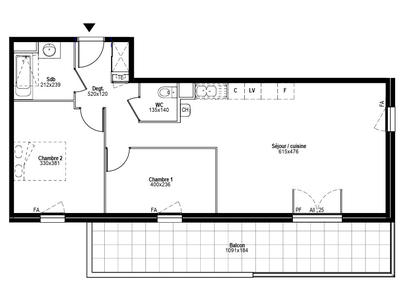 Appartement - 69 m² - 3 pièces