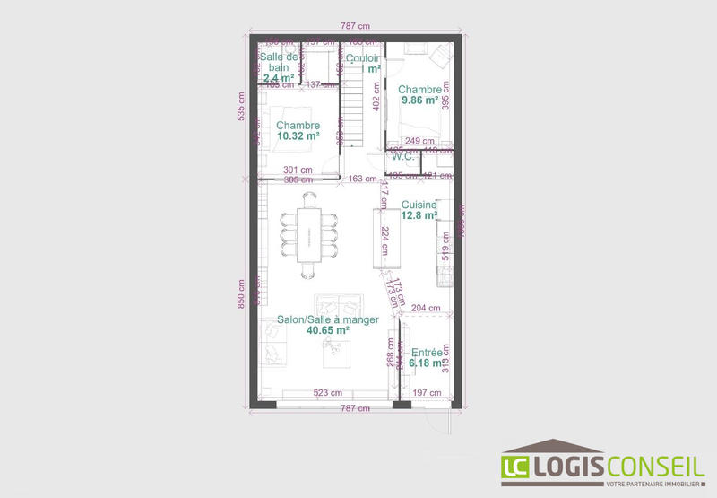 Duplex - 148 m² - 6 pièces
