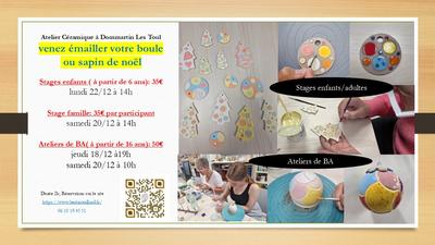 Stage &quot;Emailler votre boule/sapin de Noël&quot; - Béatrice Allard