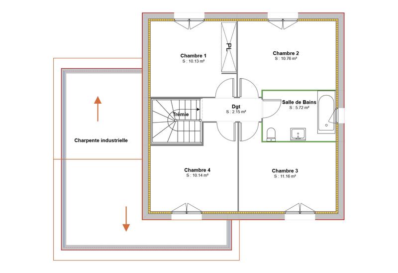 Maison - 105 m² - 5 pièces