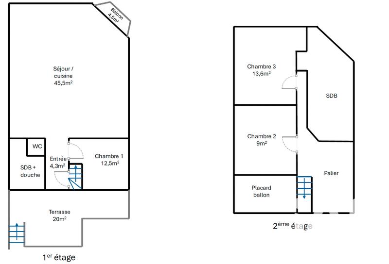 Appartement - 86 m² - 4 pièces