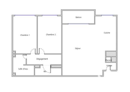 Appartement - 54 m² - 3 pièces