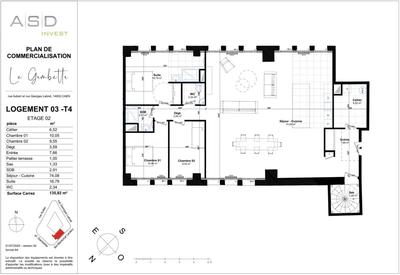 Appartement - 135 m² - 4 pièces