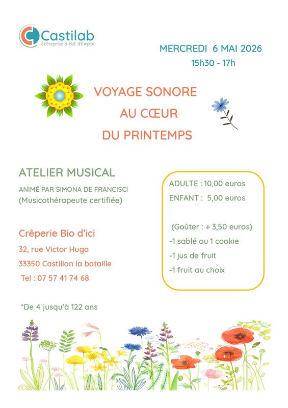 Atelier musical "Voyage sonore au cœur du printemps"