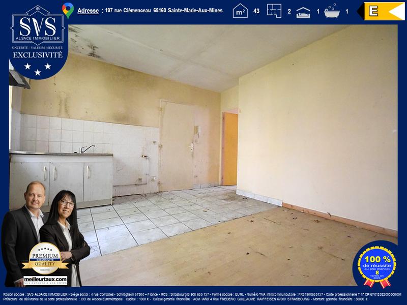 Appartement - 43 m² - 2 pièces