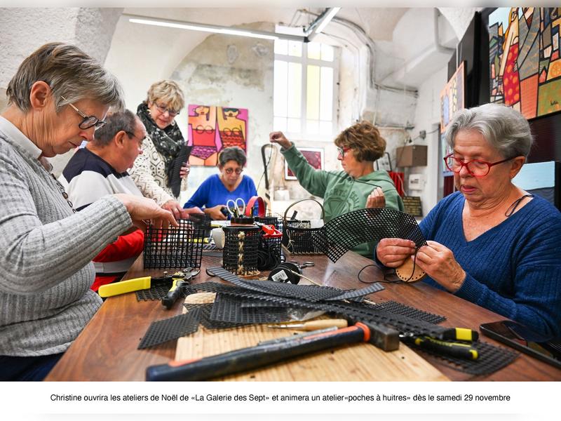 Les ateliers de Noël de la Galerie des Sept « Couture de vaisselle »