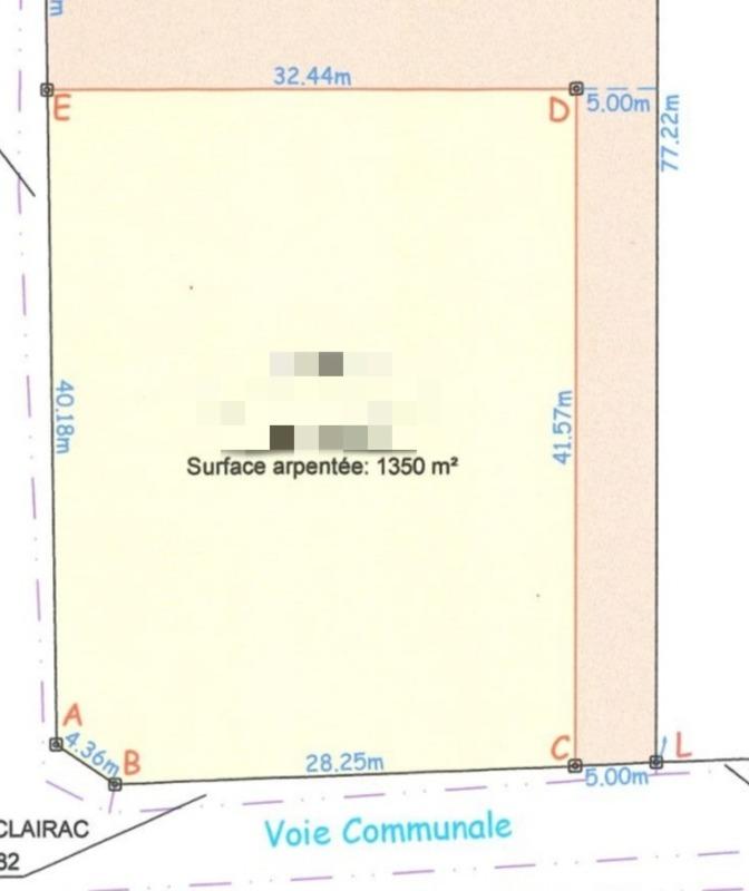 Terrain constructible - 1 350 m²